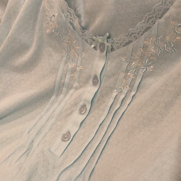 New! MISS ELAINE NIGHTGOWN KNEE LENGTH AQUA NWT Sz 1X, 3X - Picture 2 of 8